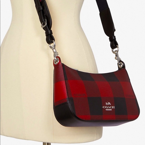 Coach Handbags - Coach Jes Baguette With Buffalo Plaid Print